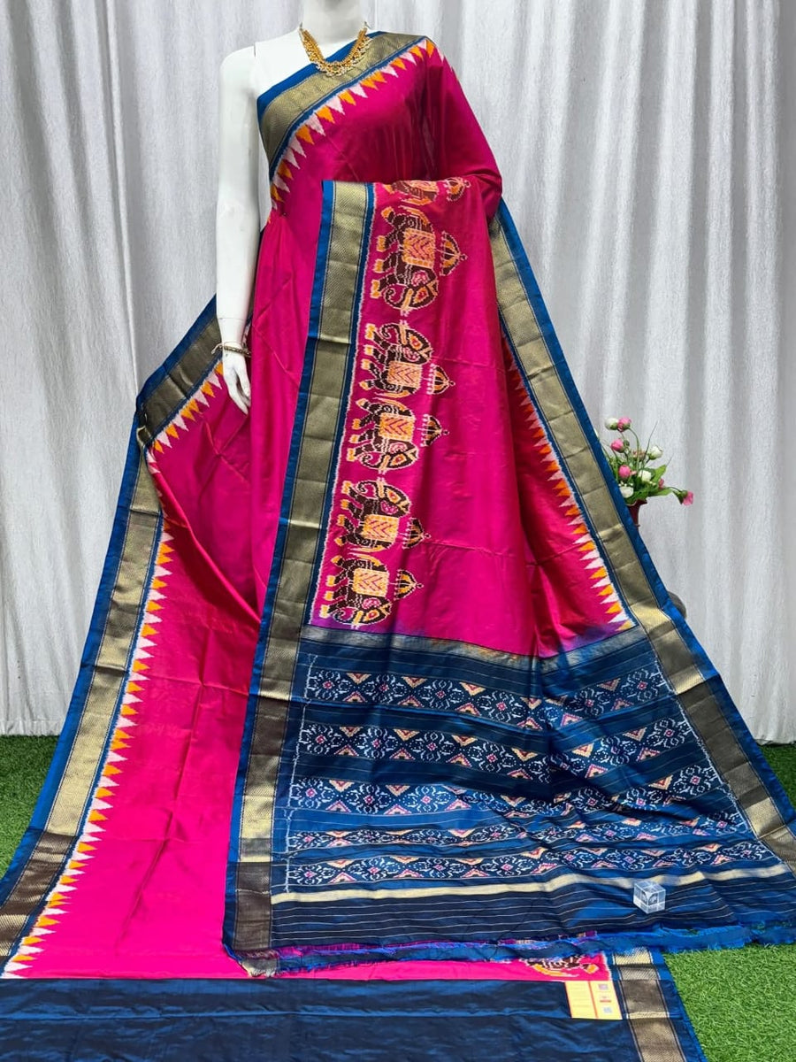 Pochampally Modern Dola Silk Saree | With Blouse Piece