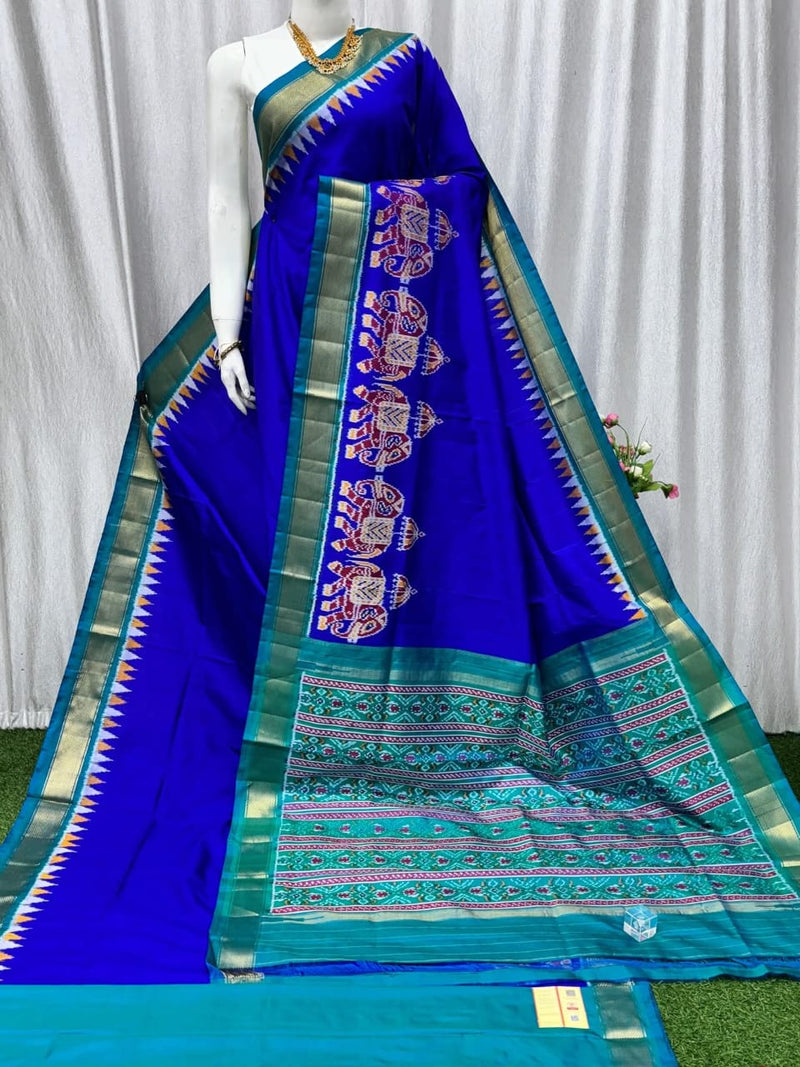 Pochampally Premium Dola Silk Saree | With Blouse Piece
