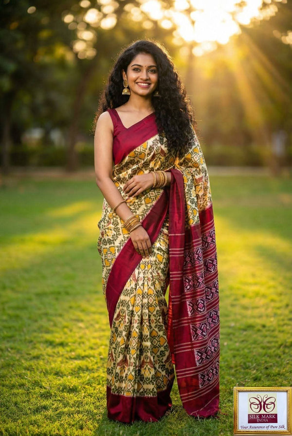 Pochampalli Dolla Silk Ethnic Saree