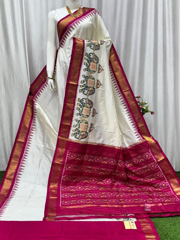 Pochampalli Ikkat Dolla Silk Saree