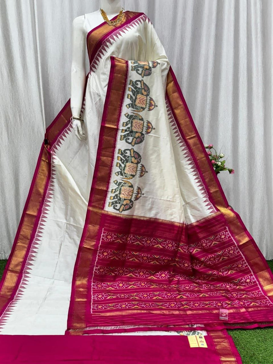 Pochampalli Ikkat Dolla Silk Saree