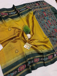 Cotton Silk Saree with Temple Border