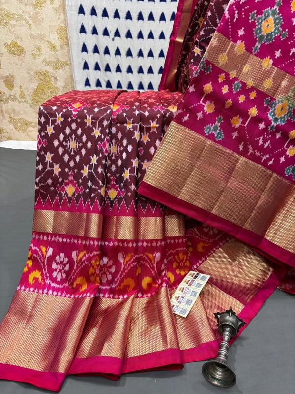 Pochampalli Ikkat Dolla Silk Saree