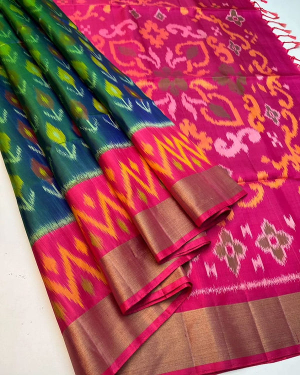 Pochampalli Weave Dolla Silk Saree
