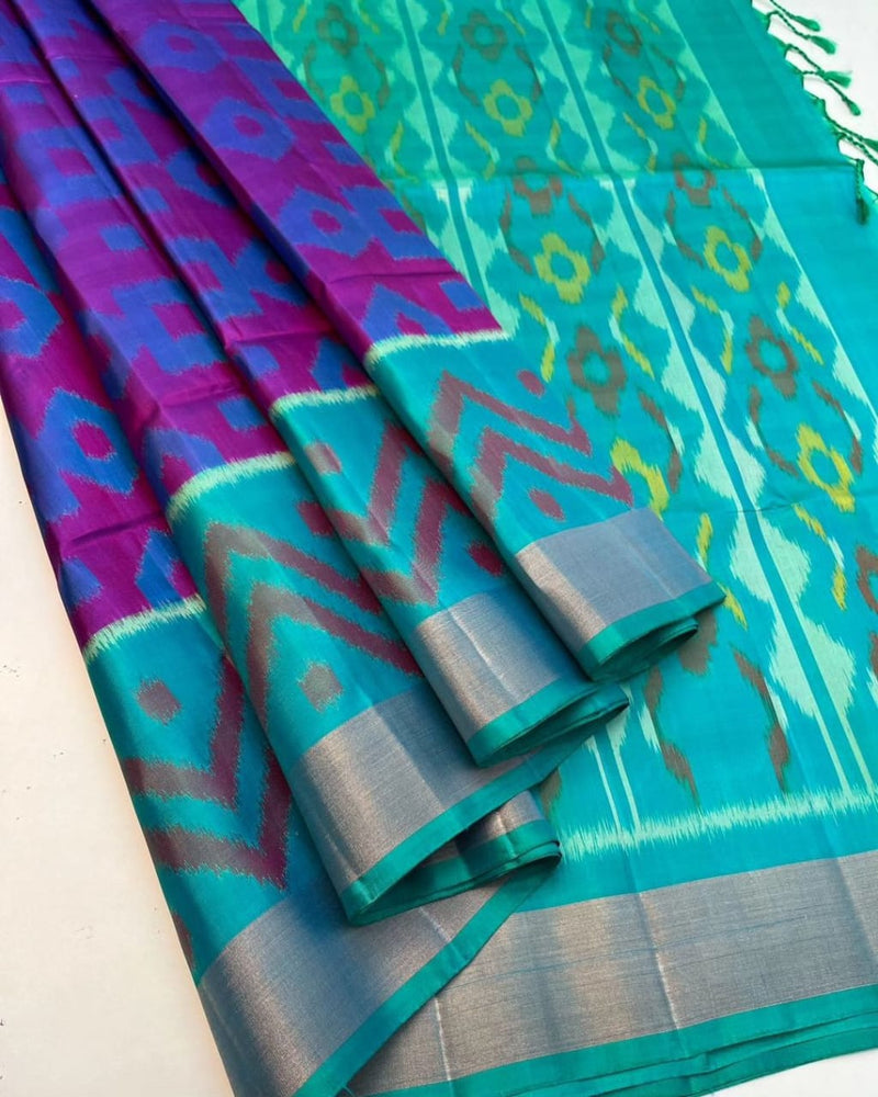 Pochampalli Ikkat Dolla Silk Saree