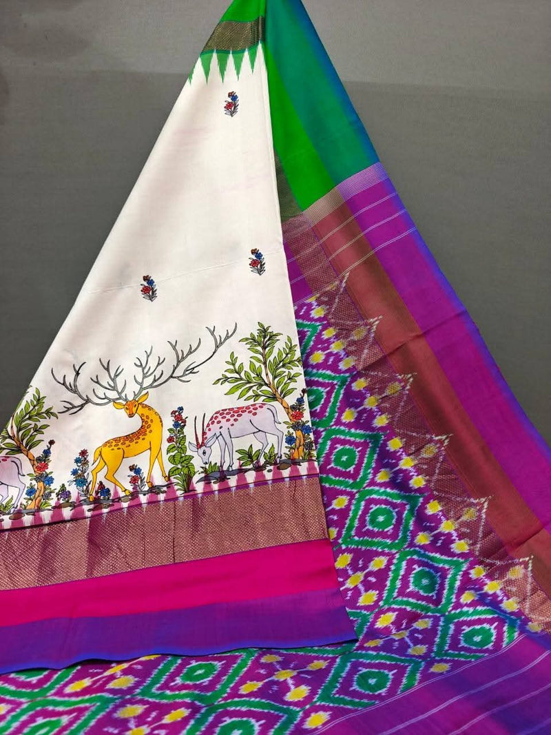 Pochampalli Dolla Silk Ethnic Saree