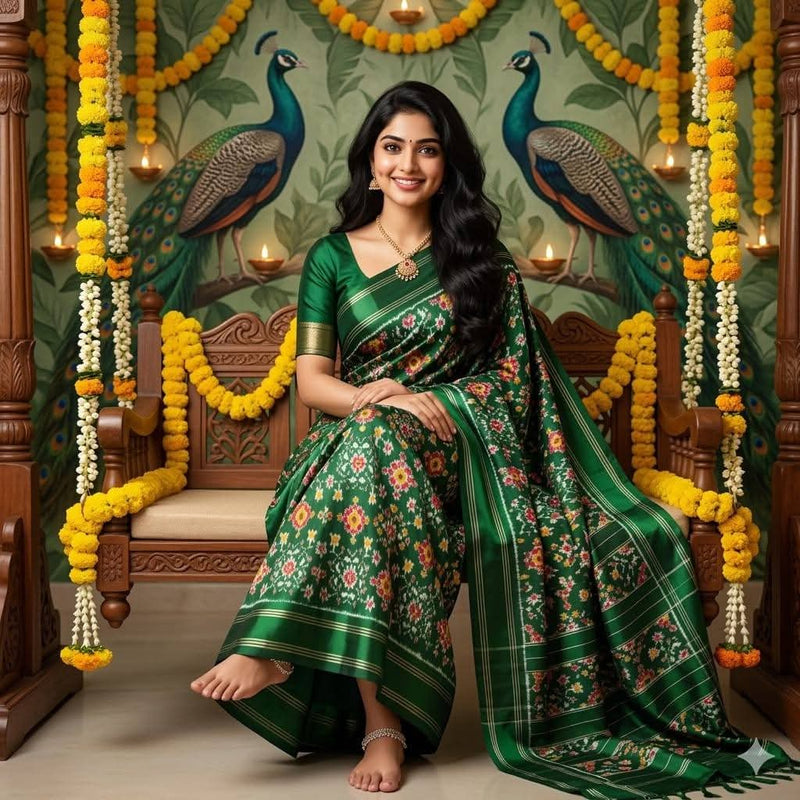 Pochampalli Print Dolla Silk Saree