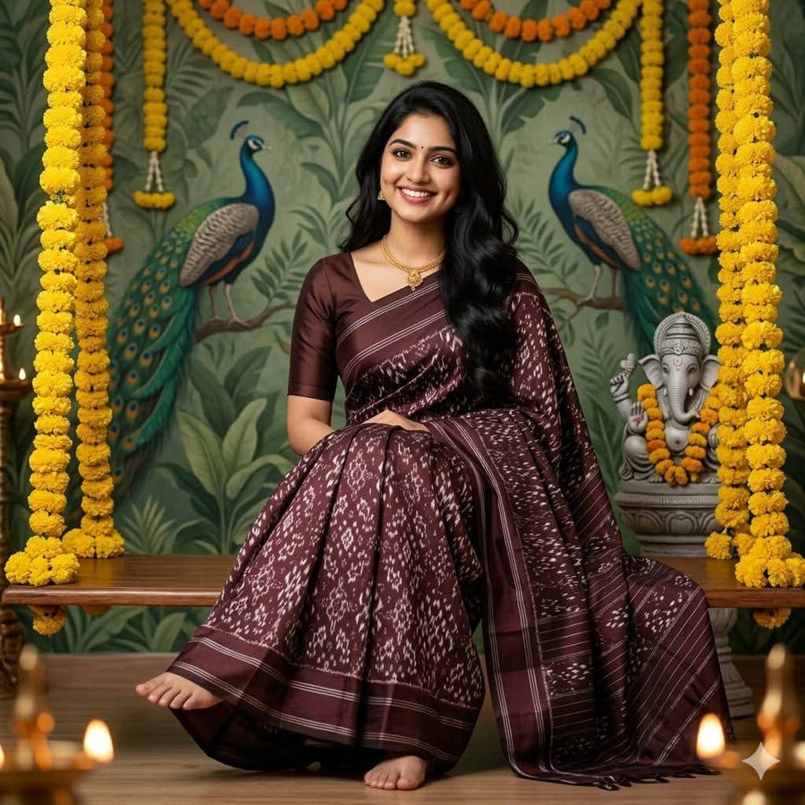 Pochampalli Weave Dolla Silk Saree