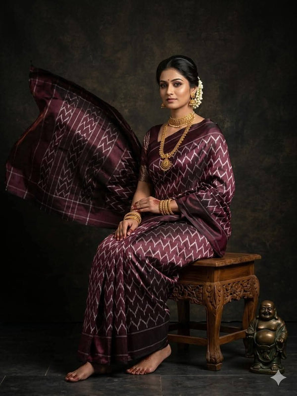 Pochampalli Dolla Silk Ethnic Saree