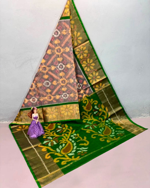 Pochampalli Ikkat Dolla Silk Saree