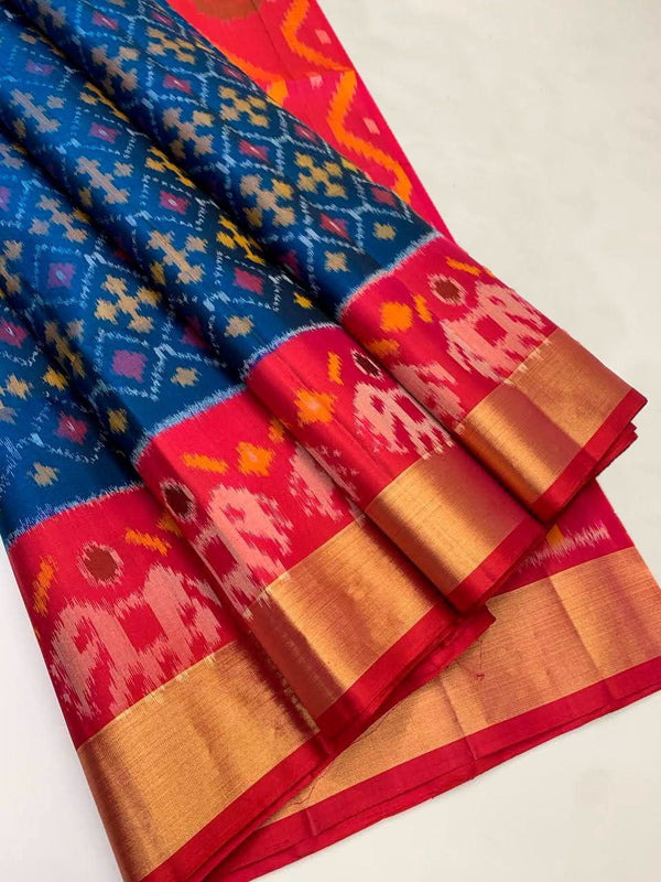 Pochampalli Ikkat Dolla Silk Saree