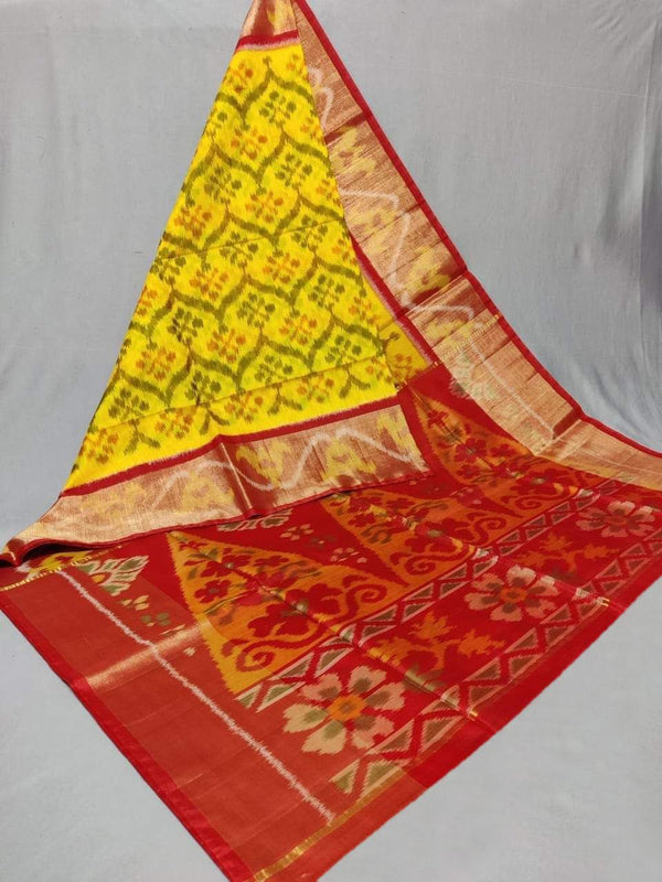 Twill Ikkat Dolla Silk Saree