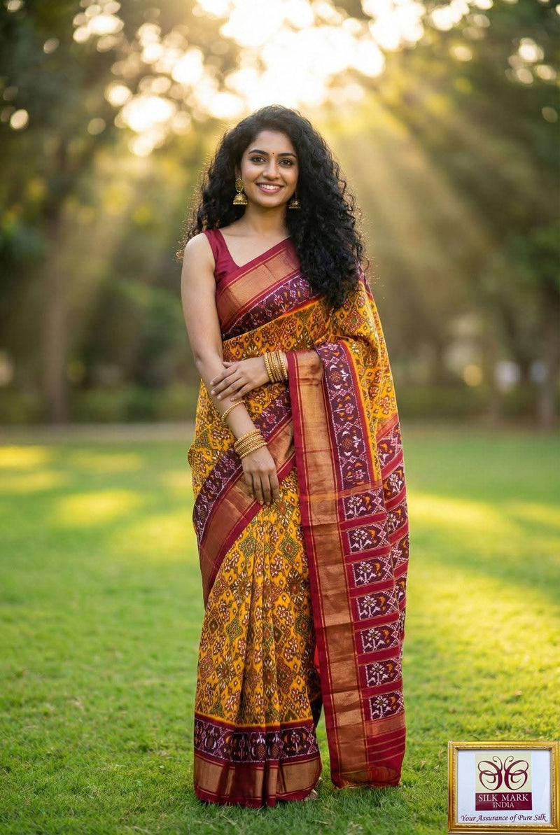 Pochampalli Ikkat Dolla Silk Saree