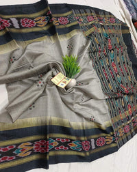 Cotton Silk Saree with Temple Border
