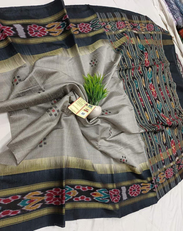 Cotton Silk Saree with Temple Border