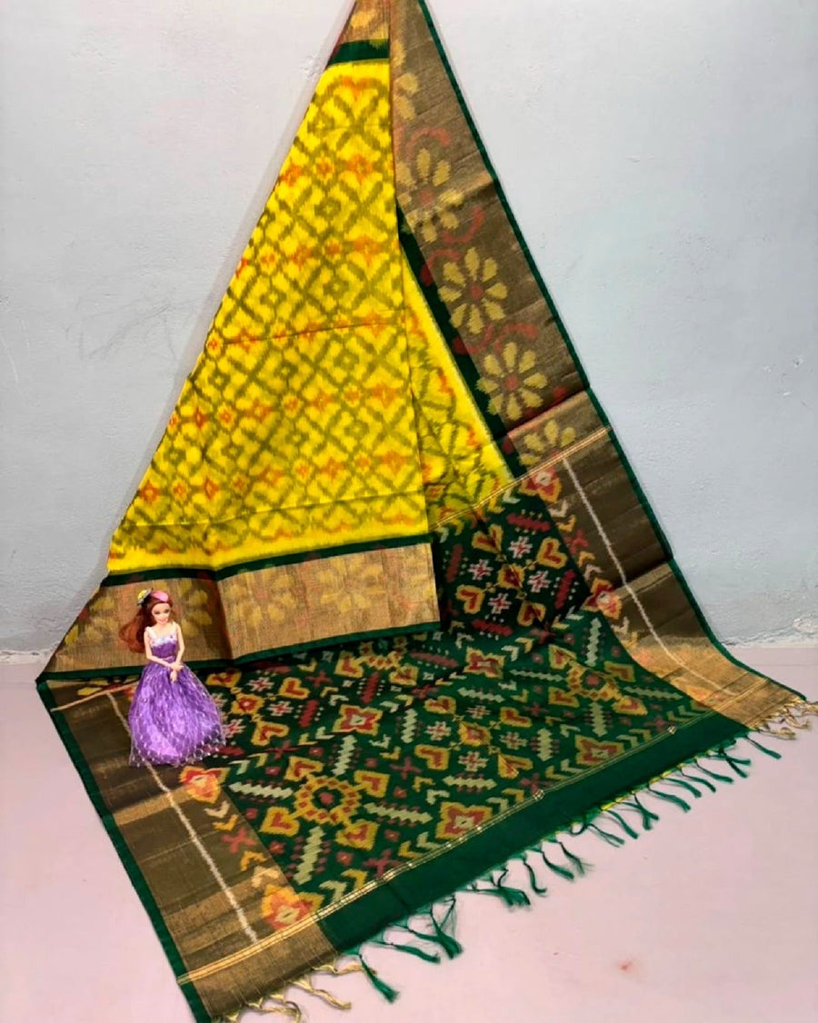 Pochampalli Ikkat Dolla Silk Saree