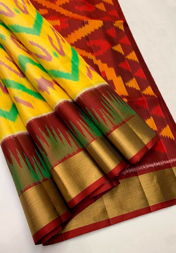 Pochampalli Weave Dolla Silk Saree