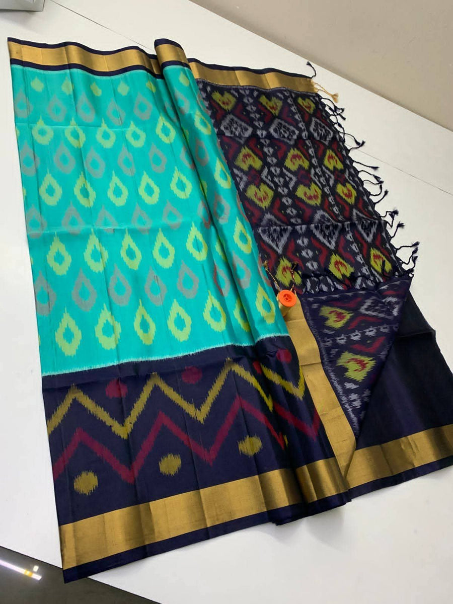 Pochampalli Ikkat Dolla Silk Saree