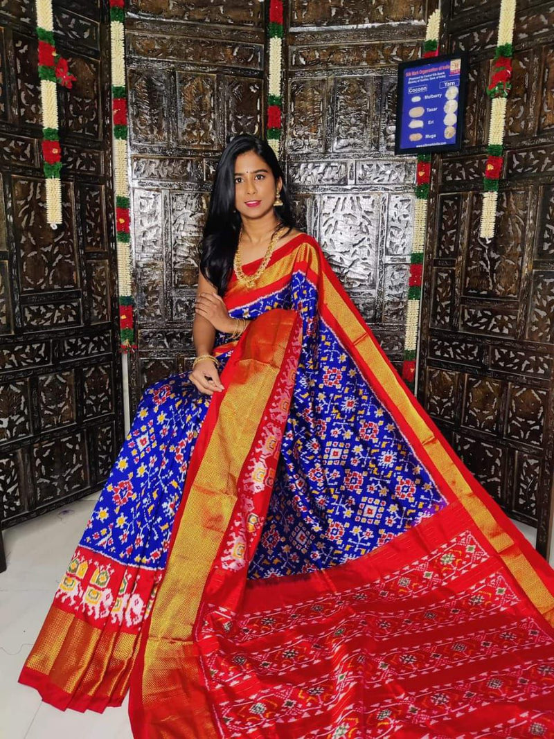 Pochampalli Ikkat Handloom Silk Saree