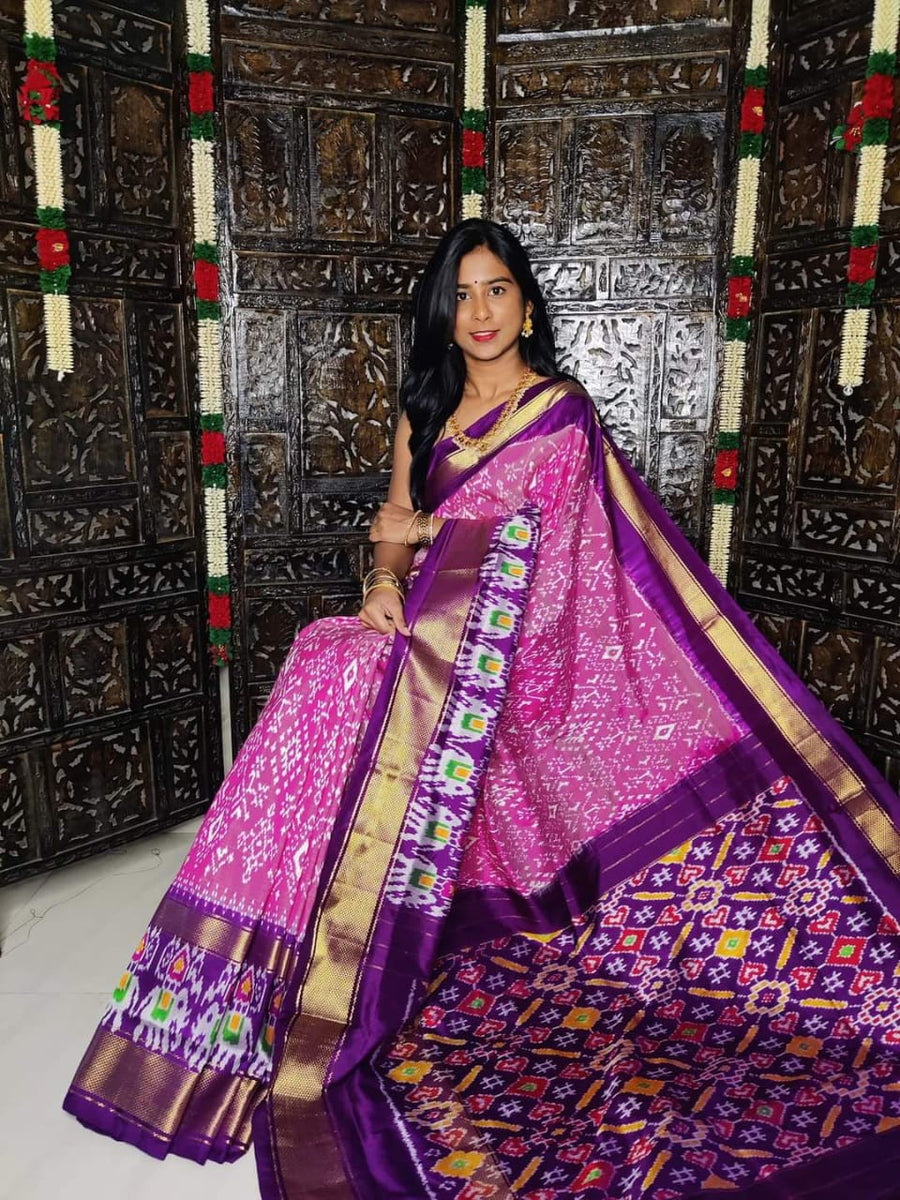 Pochampalli Ikkat Dolla Silk Saree