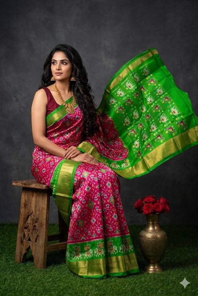 Pochampalli Ikkat Dolla Silk Saree
