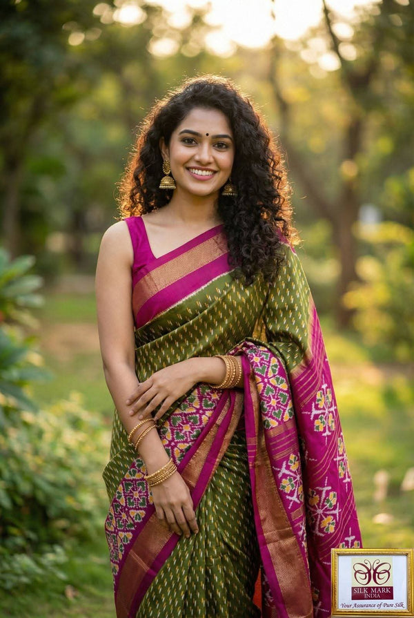 Pochampalli Weave Dolla Silk Saree