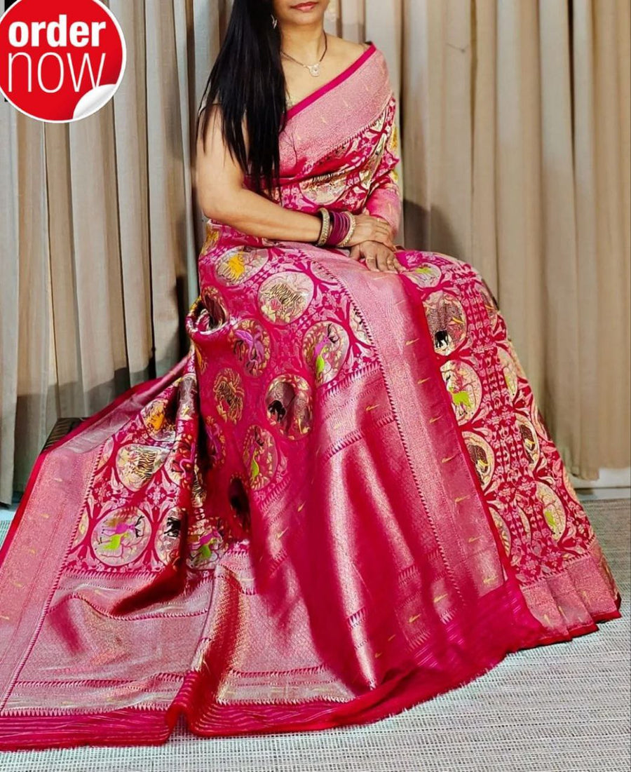 Pochampalli Print Dolla Silk Saree