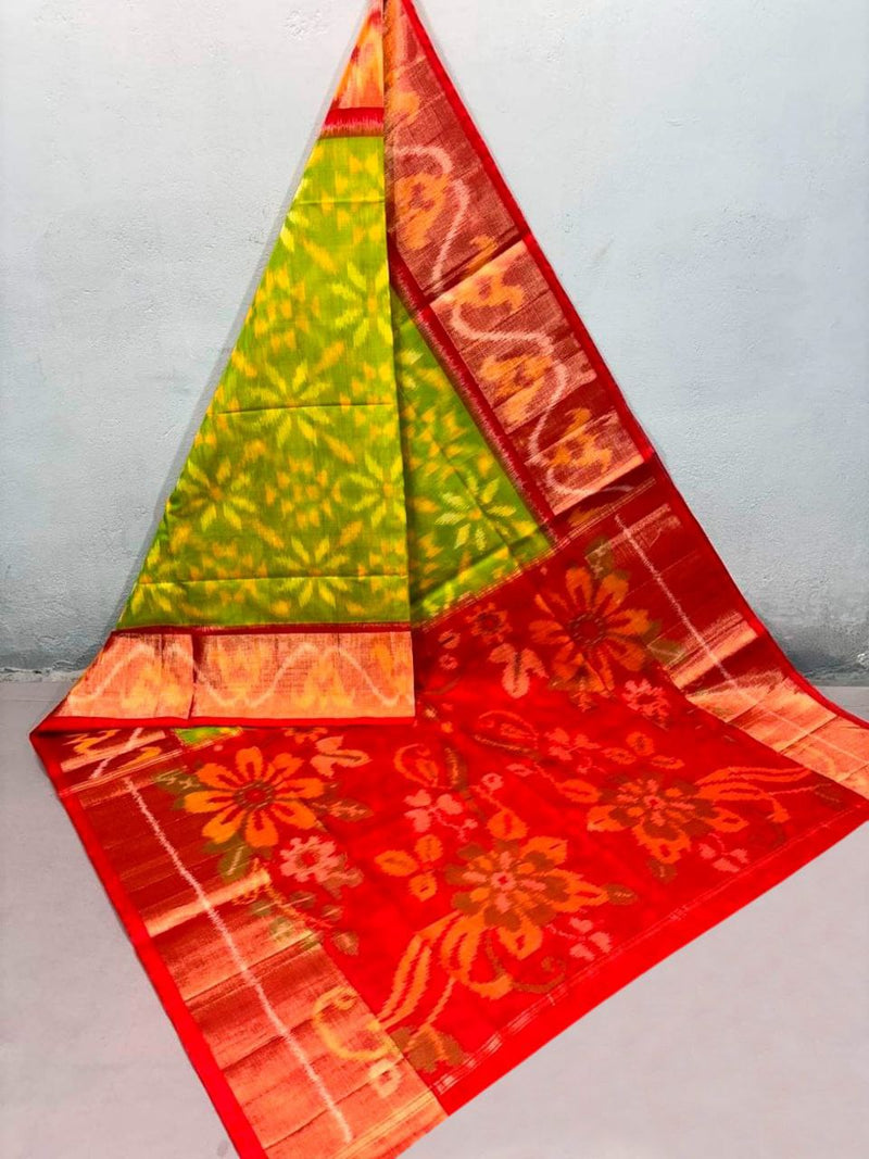 Twill Ikkat Dolla Silk Saree