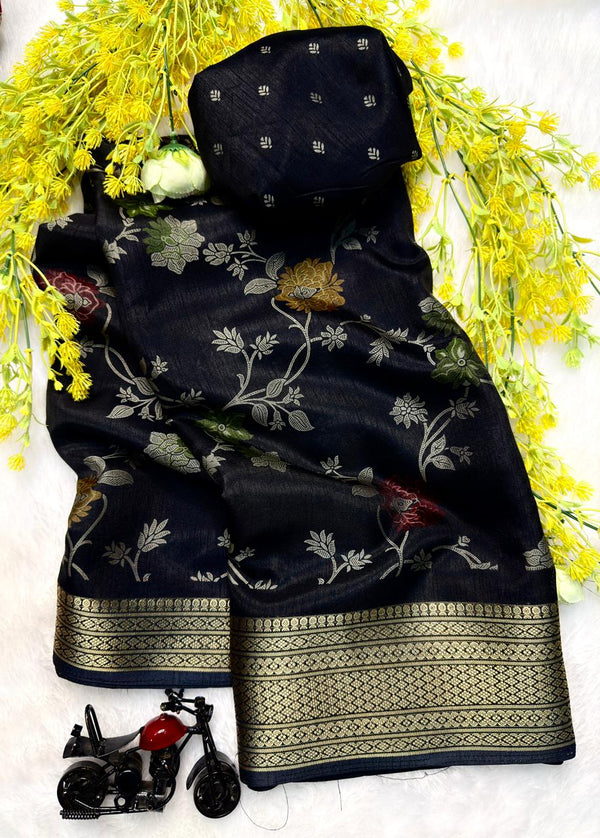 Ajrakh Block Print Saree