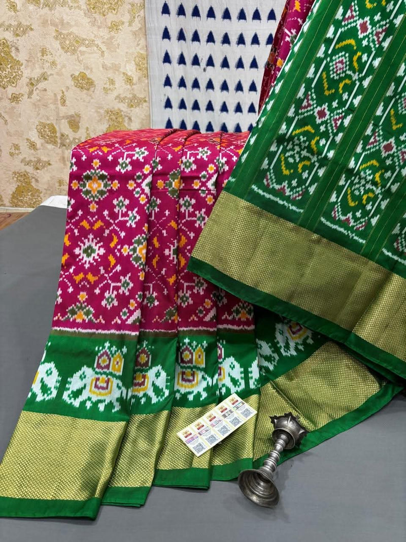 Pochampalli Ikkat Dolla Silk Saree