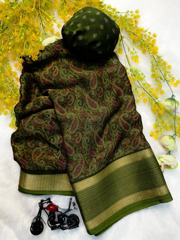 Ajrakh Print Artisan Saree
