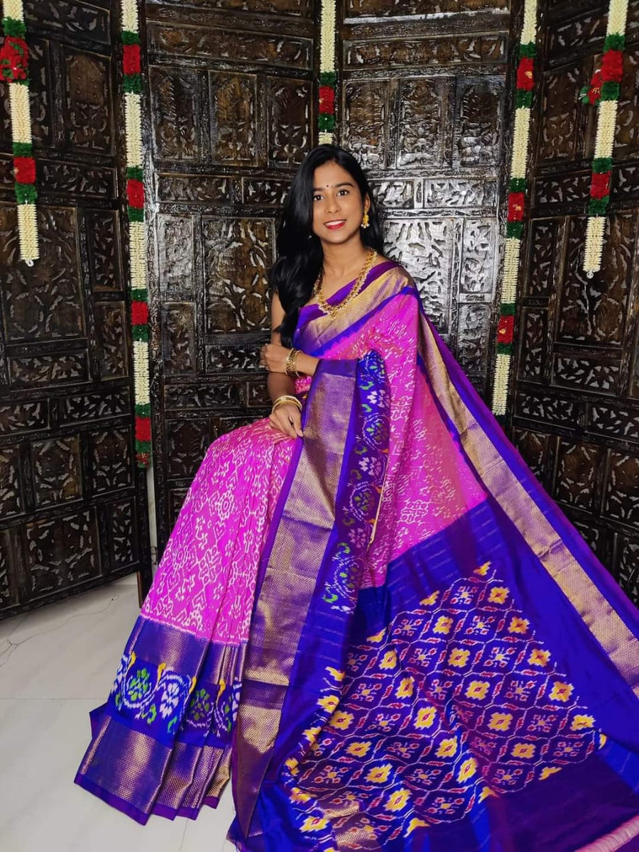 Pochampalli Ikkat Dolla Silk Saree