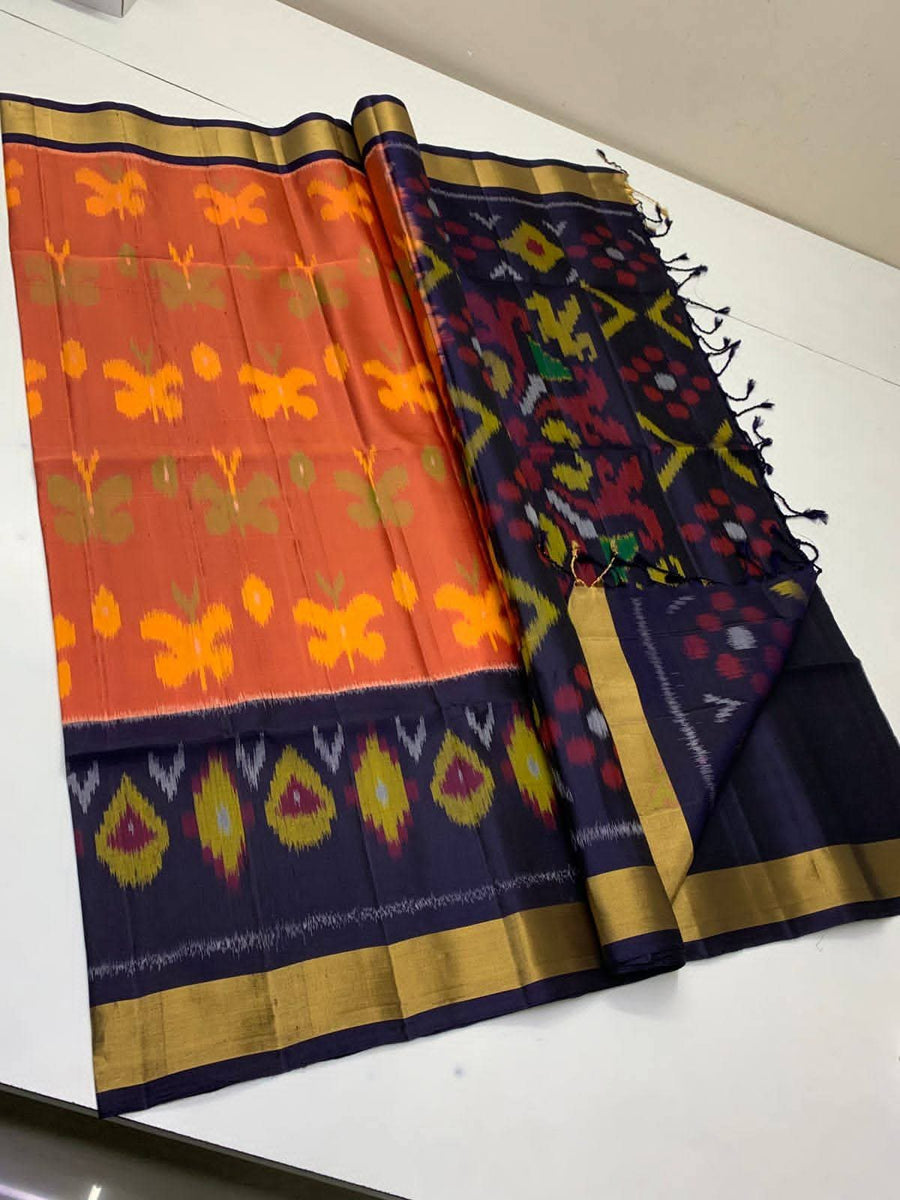 Pochampalli Ikkat Dolla Silk Saree