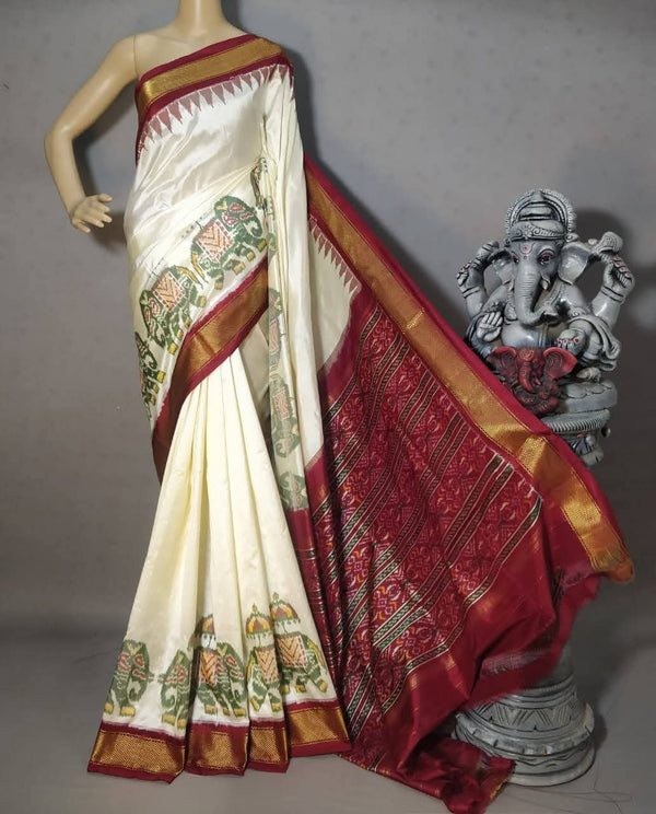 Pochampalli Ikkat Dolla Silk Saree