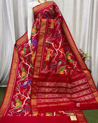 Pochampalli Ikkat Dolla Silk Saree