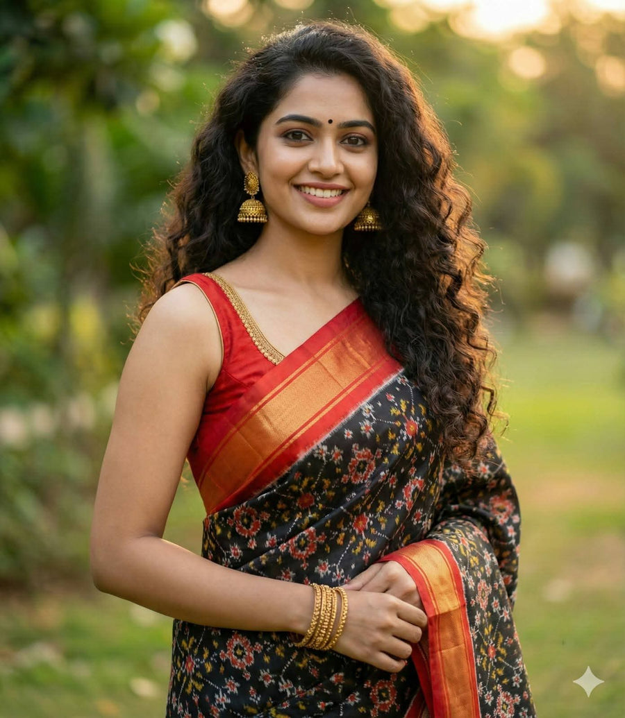 Pochampalli Weave Dolla Silk Saree
