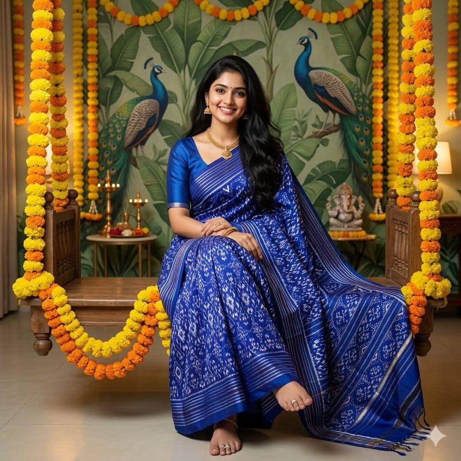 Pochampalli Dolla Silk Ethnic Saree