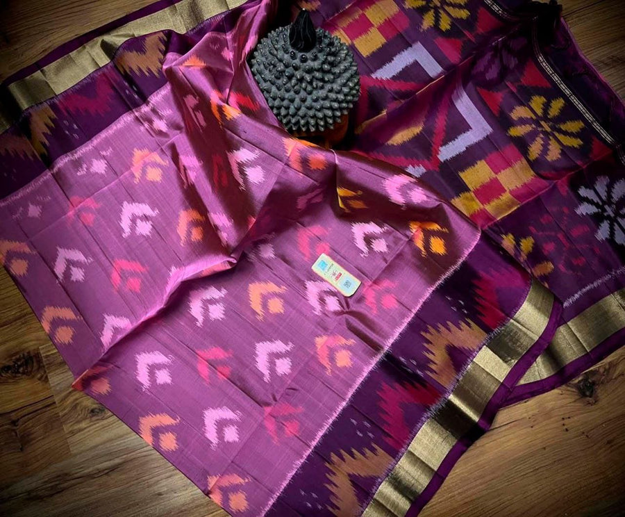 Pochampalli Ikkat Dolla Silk Saree