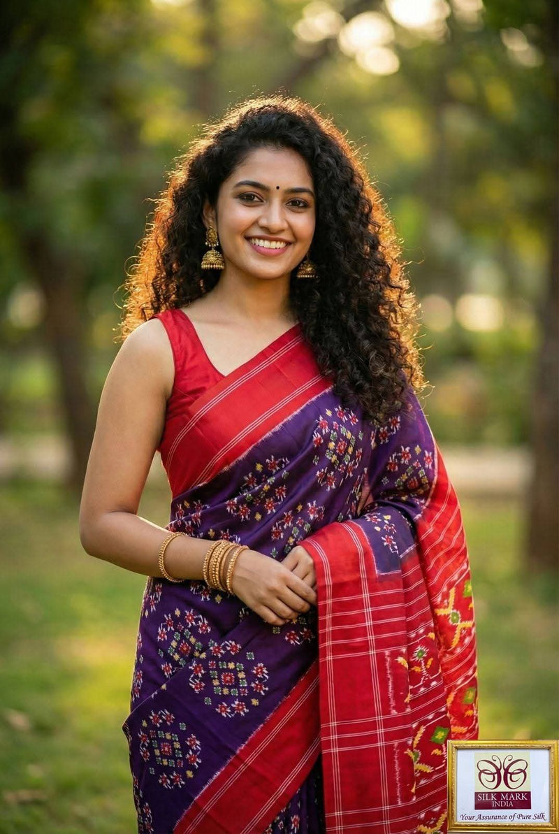 Pochampalli Weave Dolla Silk Saree