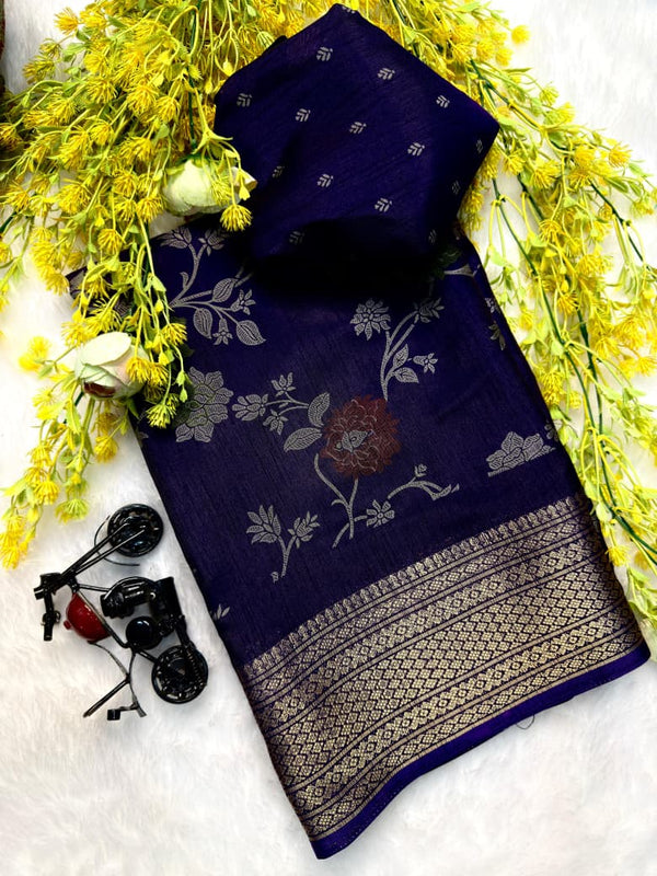 Ajrakh Block Print Saree