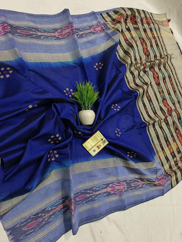 Cotton Silk Saree with Temple Border