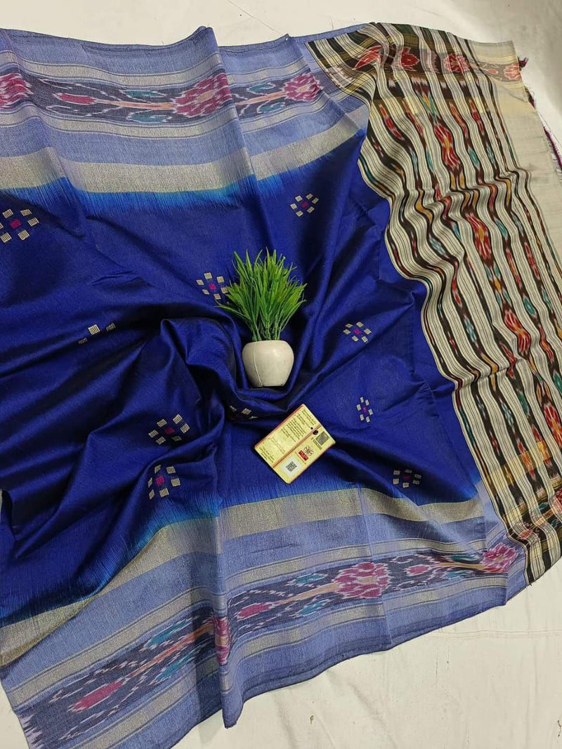 Cotton Silk Saree with Temple Border
