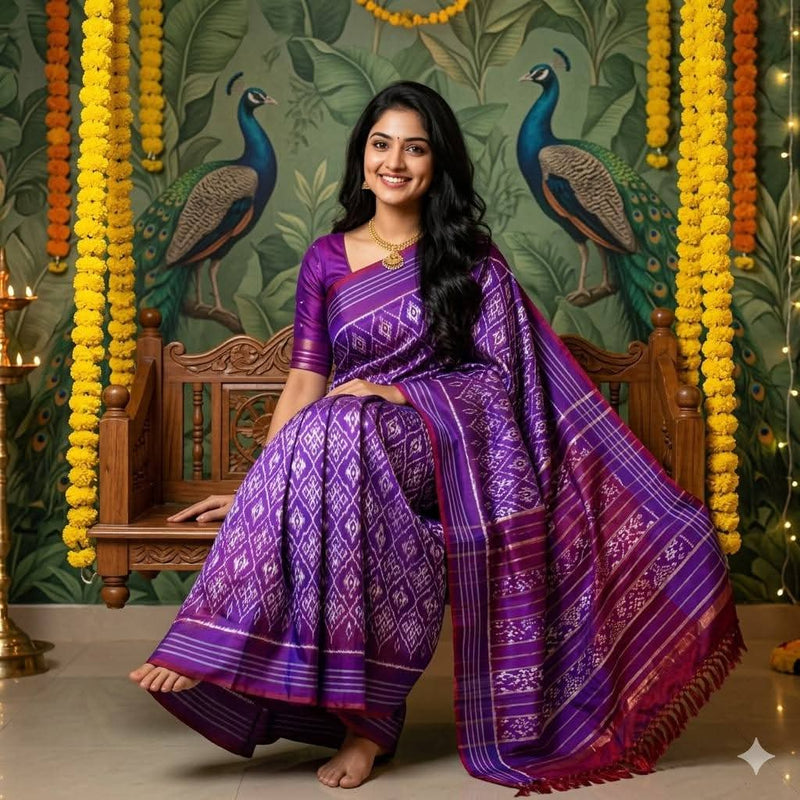 Pochampalli Print Dolla Silk Saree