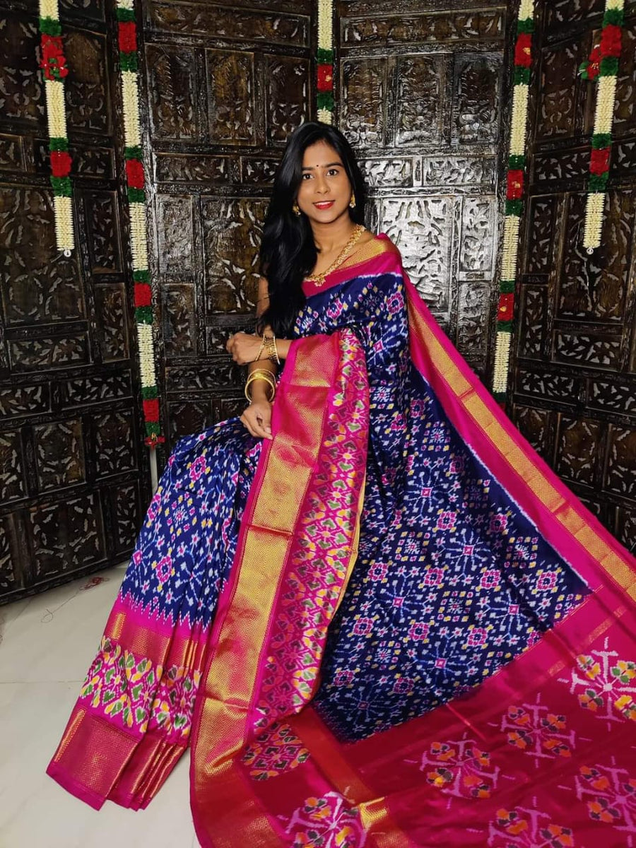Pochampalli Weave Dolla Silk Saree