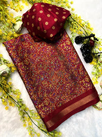 Ajrakh Print Artisan Saree