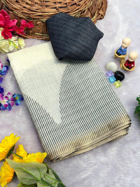 Gold Jari Linen Cotton Ethnic Saree