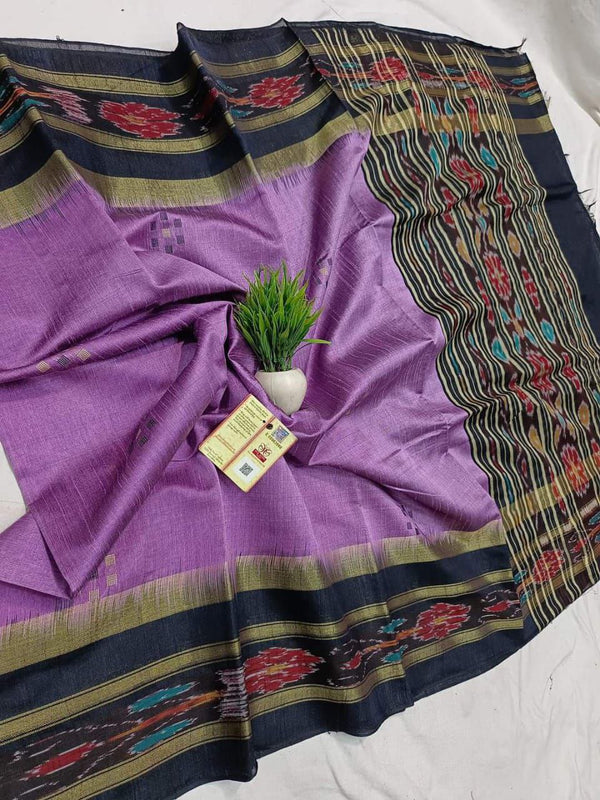 Cotton Silk Saree with Temple Border