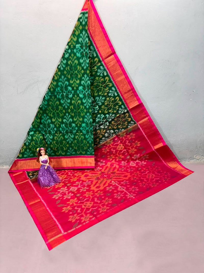 Pochampalli Ikkat Dolla Silk Saree
