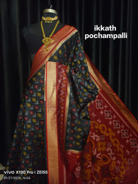 Pochampalli Ikkat Silk Saree