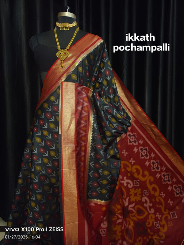 Pochampalli Ikkat Silk Saree